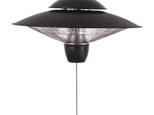 Grijalica viseća CRNA Halogeni grijač 2000W IPx4