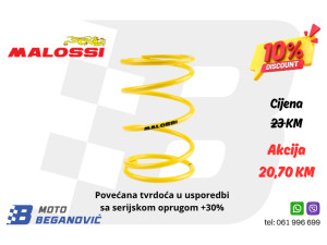 MALOSSI žuta centralna opruga +30% HONDA BAOTIAN 50 4T
