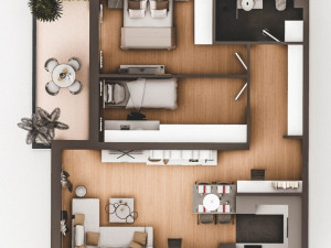 STAN OD 66,83 m2  pogledam na Vrbas iza Aura osiguranja u Adi