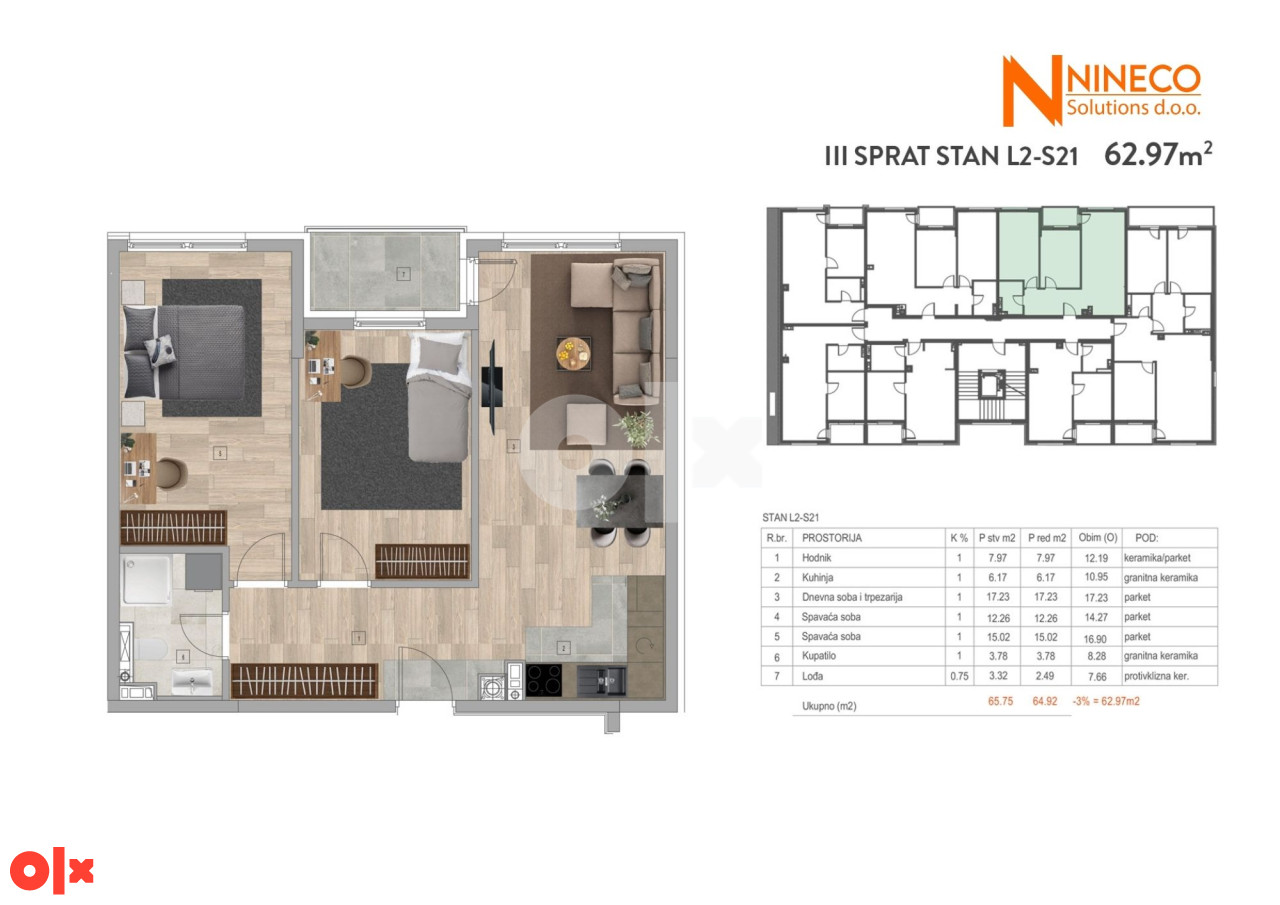 STANOVI - TRN - 62 i 63 m2 (Opština Laktaši) 2