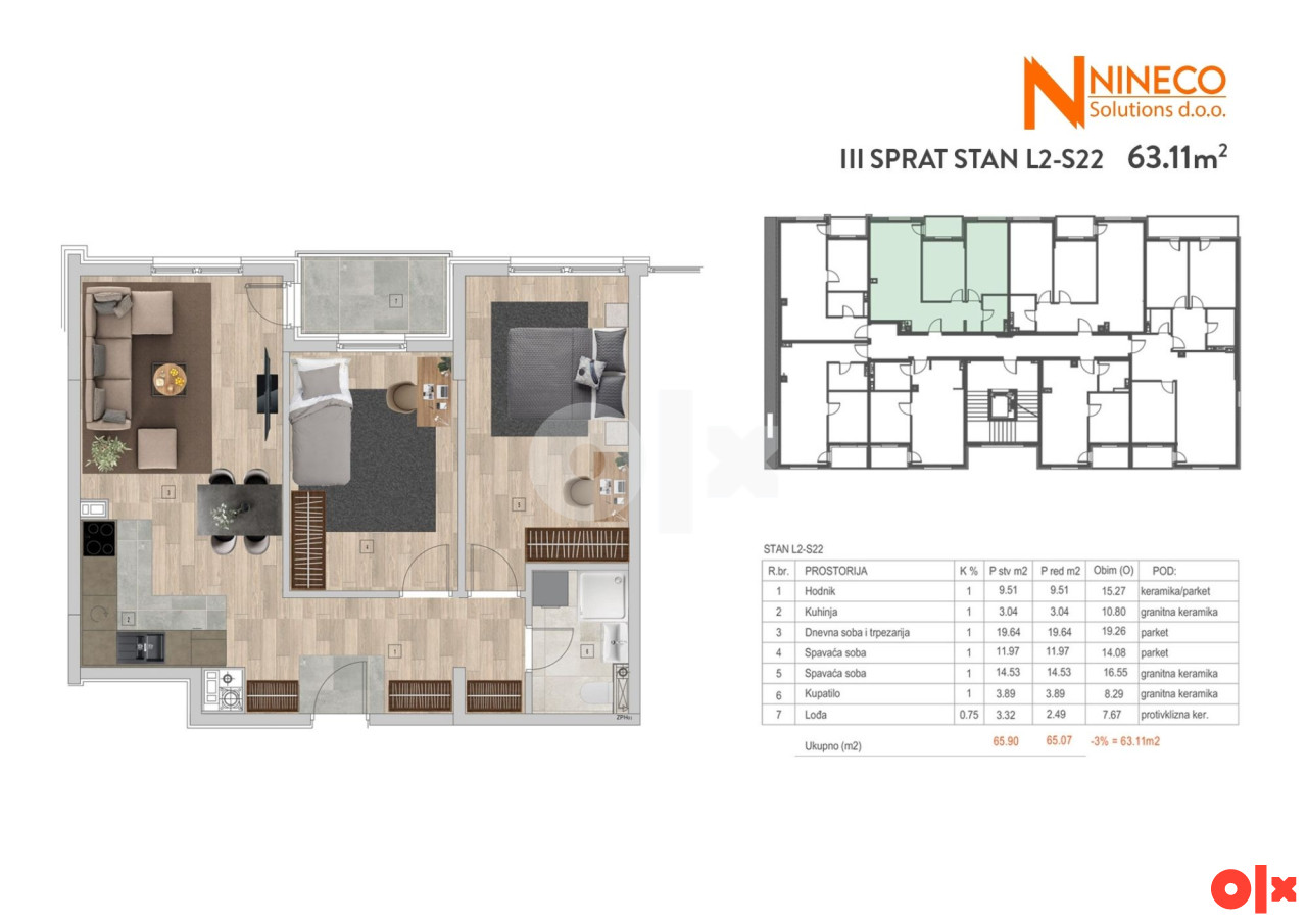 STANOVI - TRN - 62 i 63 m2 (Opština Laktaši) 3