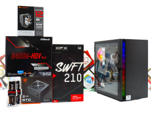 Gaming PC Cougar Purity-21B; R5 5500; RX 7600; 480GB; 16GB DOPER