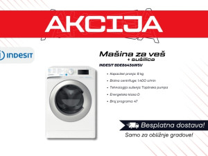 Mašina za veš + sušilica INDESIT BDE86436WSV | 8 kg | Dostava