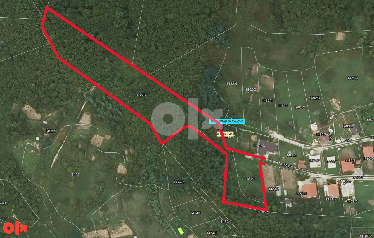 Zemljište 1453m2 i šuma 6618m2 - Buća Potok - Novi Grad 2