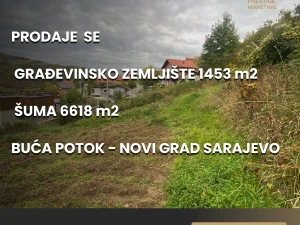 Zemljište 1453m2 i šuma 6618m2 - Buća Potok - Novi Grad