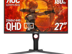 AOC Monitor Gaming Q27G3XMN - 27" QHD 180Hz Mini LED Full Ergo