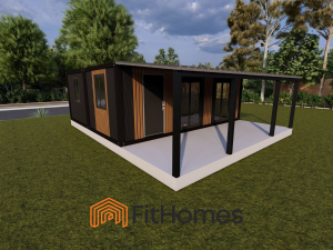 Moderna Kontejnerska Kuca 42 m2  Terasa