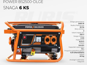 RURIS benzinski agregat za struju  BS2500 DLGE 2,2kW