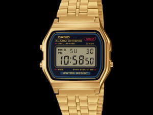 CASIO A159WGEA-1  Unisex Ručni Sat (Vintage Gold-Black Edition)