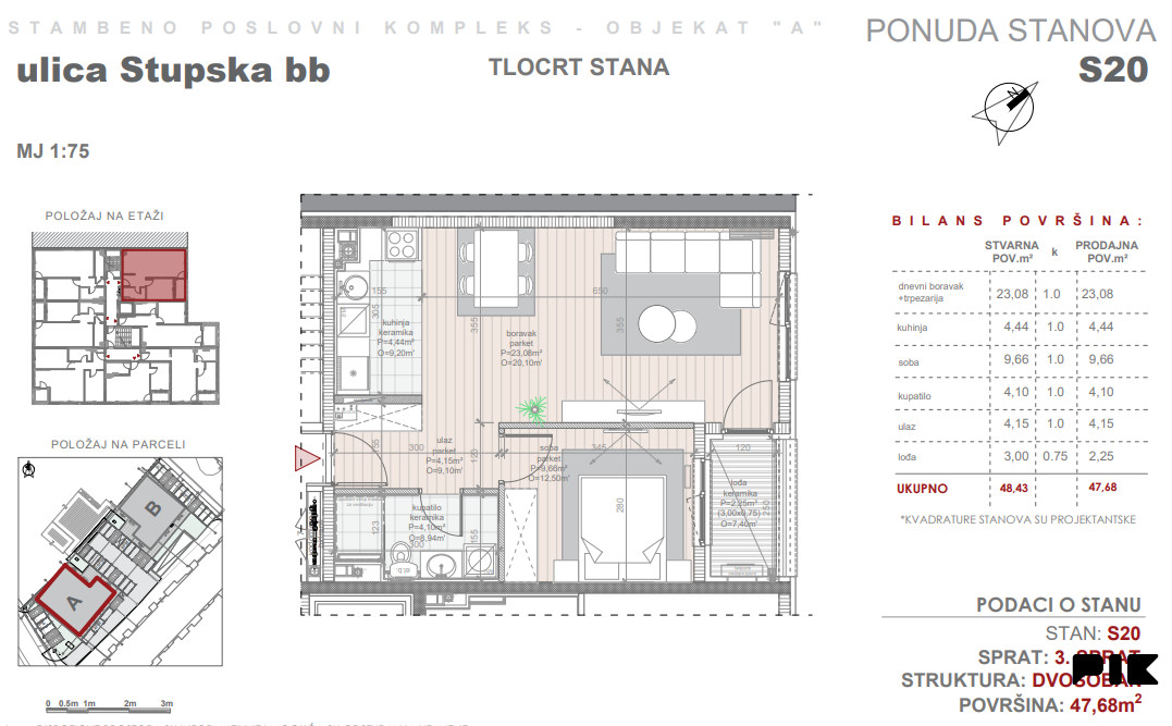 Stup | S20 47.68m2 LA | Novogradnja | Ulica Stupska photo 2