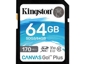 Kingston SD 64GB CanvasGoPlus SDXC,r/w:170/70MB
