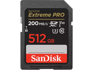 SanDisk SDXC 512GB Extreme Pro 200MB/s V30 UHS-I