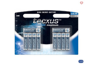 Baterijaa AAA 1.5V TECXUS Long Life SET 10/1 043824