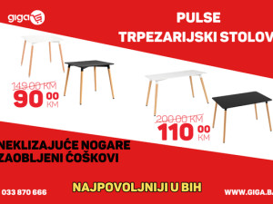 GIGA.BA PULSE KLUB STOL VIŠE DIMENZIJA