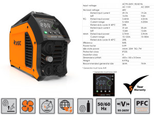 Jasic EVO20 Inverter aparat za DC TIG pulsno zavarivanje 200A