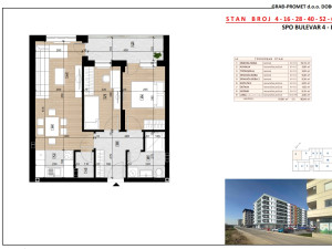 Stan Doboj 56.64m2 SPO Bulevar 4 lamela 3