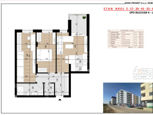 Stan Doboj 65.37m2 SPO Bulevar 4 lamela 3
