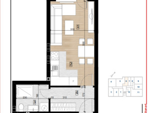 Stan Doboj 30.32m2 SPO Bulevar 4 lamela 3