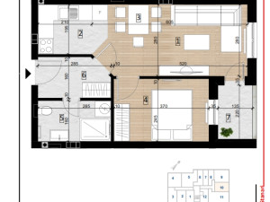 Stan Doboj 39.87m2 SPO Bulevar 4 lamela 3