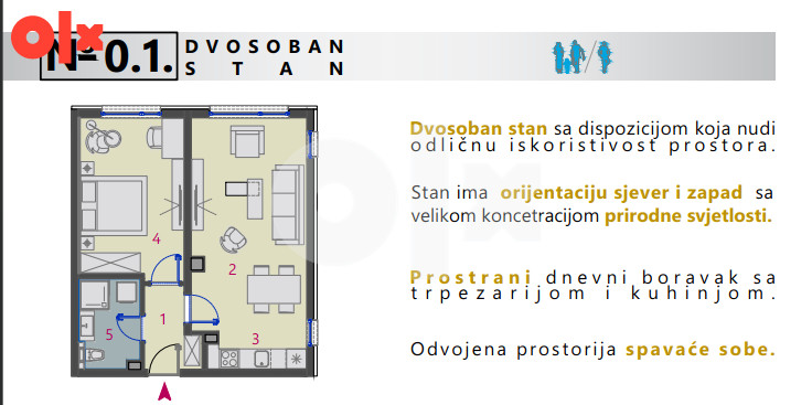 Stan Tešanj 49.57m2 3