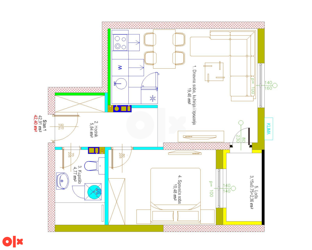 Stan 42,40 m2 Istočno Sarajevo Lukavica 2