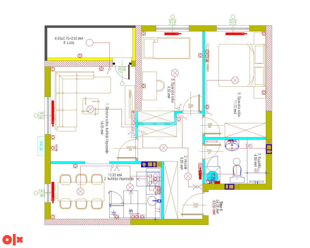 Stan 63,50 m2 Istočno Sarajevo Lukavica 2