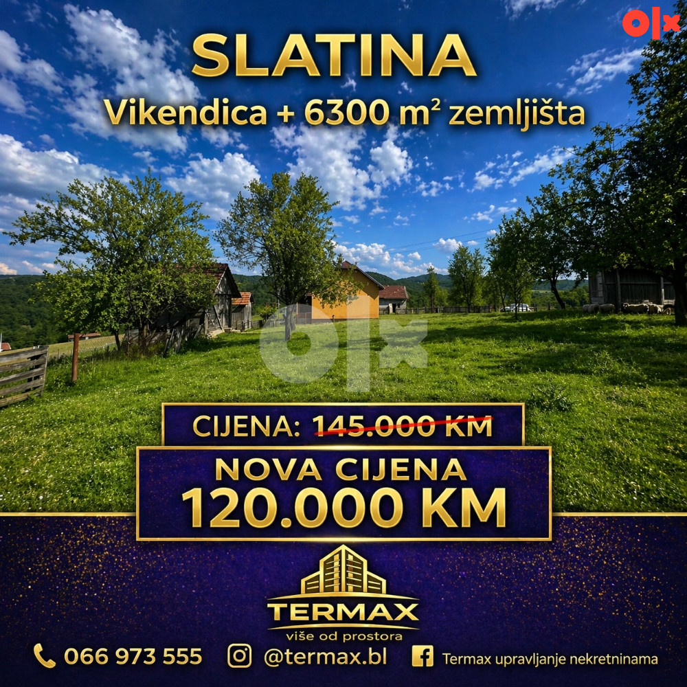 Slatina 6.300 m2 može automobil do 20.000 u račun