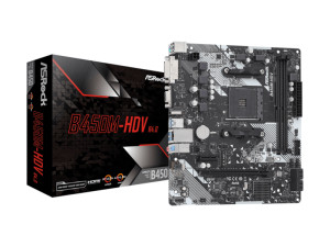 ASROCK MB B450M-HDV R4.0AMD B450AM42xDDR4VGA,DVI,HDMI,micro ATX