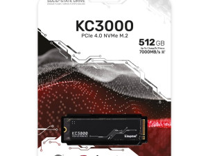 Kingston SSD 512GB KC3000M.2, NVMe PCIe Gen 4.0R/W : 7000/3900MB