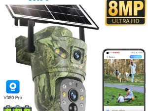 SOLARNA Kamera Pokretna Wifi PTZ Lovacka, Motion Det. 8MP