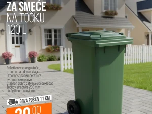 Kanta za smeće na točku zelena 120l