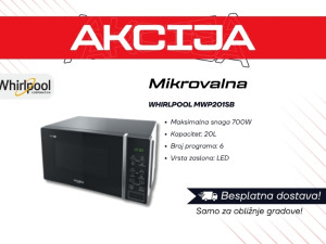 Mikrovalna WHIRLPOOL MWP201SB