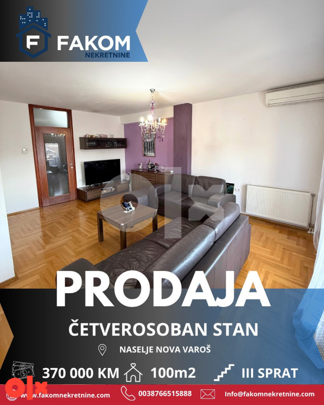 Na prodaju odlično pozicioniran četverosoban stan, Nova Varoš