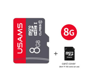 USAMS US-ZB116 High Speed TF Card 8G+Adapter red