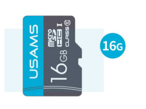 USAMS US-ZB117 High Speed TF Card 16G +Adapter blue