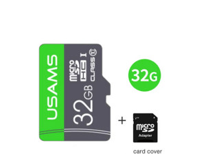 USAMS US-ZB118 High Speed TF Card  32G +Adapter green