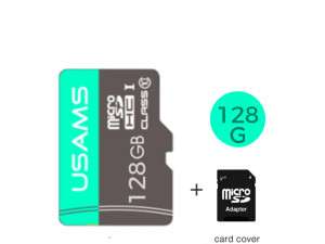 USAMS US-ZB269 High Speed TF Card 128G +Adapter green