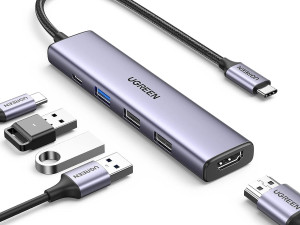 UGREEN 5u1 USB-C hub 4K HDMI 100 W 4K@30Hz HDMI