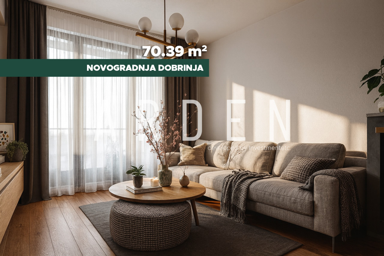 Trosoban stan - 70.39 m2 - Novogradnja Dobrinja