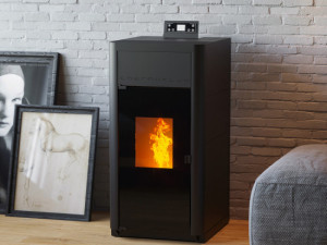 Kamin na pelet ELEGANCE AIR 9 crni THERMOFLUX