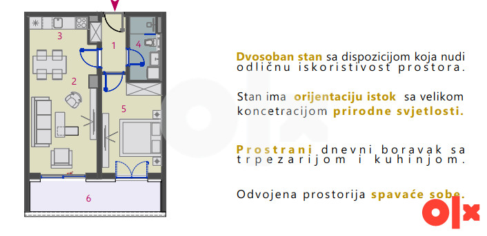 Stan Tešanj 52.65m2 3
