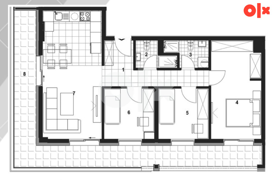 USKORO useljiv četverosoban stan Banja Luka 93m2 3