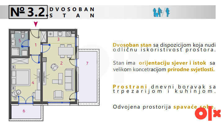 Stan Tešanj 57.40m2 6