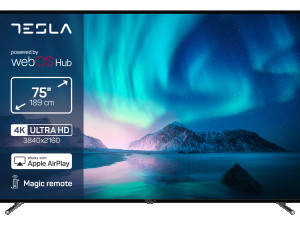 Tesla 75" UltraHD TV 75E645BUW 4K WebOS WiFi Smart