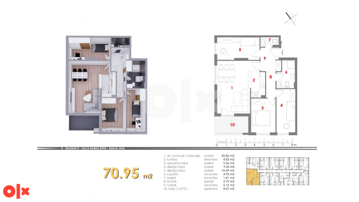 Četverosoban stan 70m2 Mjesec Banja Luka 5