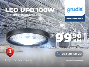 LED UFO 100W CCT PLUS CRNA REFLEKTOR GARANCIJA
