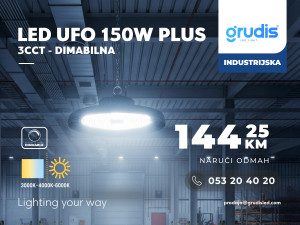 LED UFO 150W CCT PLUS CRNA REFLEKTOR