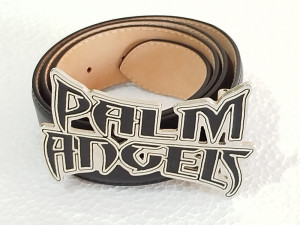 Kožni kaiš logo Palm Angels Made in Italy pantolone hlače