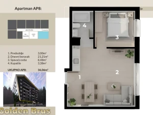MY SPACE/ Apartman/ GOLDEN BRUS Trebevic/ 36m2