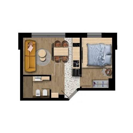 Prodaja apartman sa jednom spavaćom 33m2 Horizont Jahorina 46